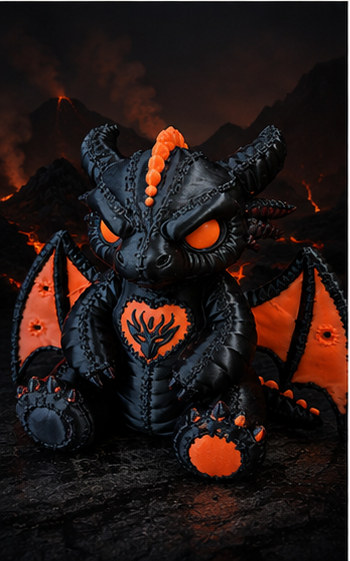 Stitchborn — Inferno Dragon - Glow in the Dark Red