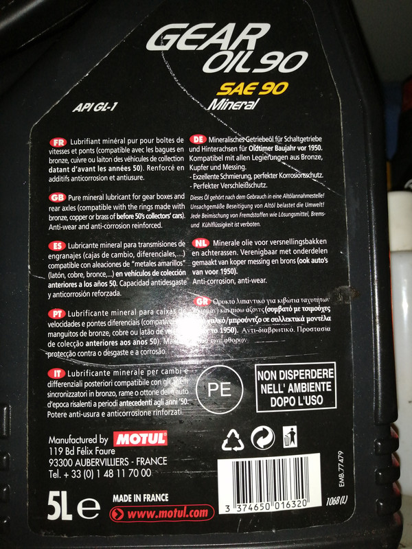 Motul Minérale SAE90 APIGL1