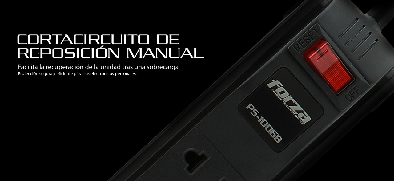 Gráfico mostrando la protección de la regleta Forza contra sobretensiones para diversos equipos.