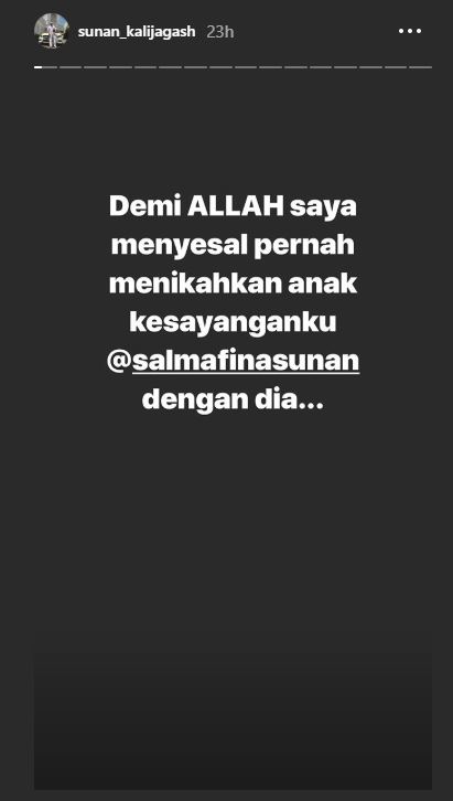 Ungkapan penyesalan Sunan Kalijaga