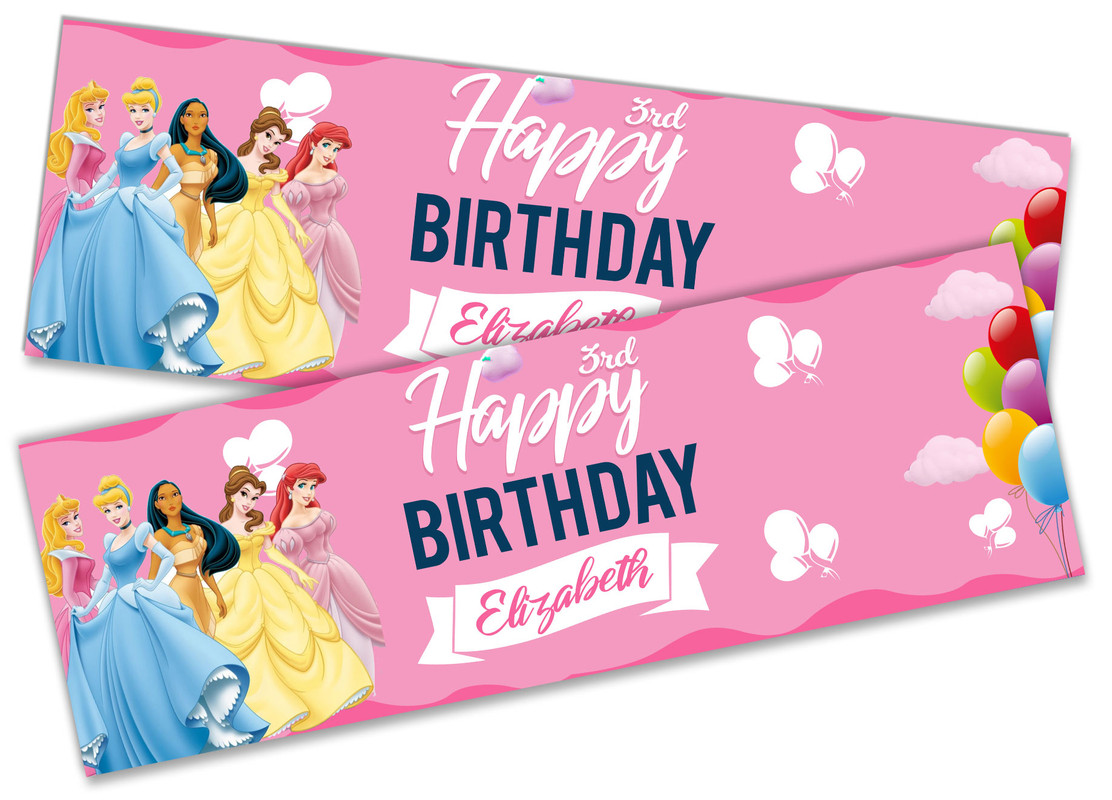 X2 Personalised Birthday Banner Princess Children Kids Party Decoration Poster 1 Ebay - x2 personalised birthday banner roblox children kids party decoration poster 21 large 6ft x 2ft