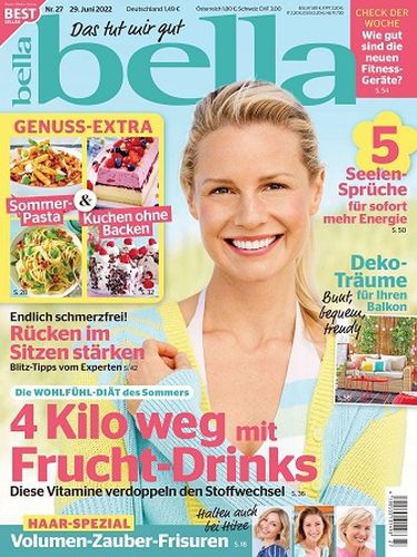 Cover: Bella Frauenmagazin No 27 vom 29  Juni 2022