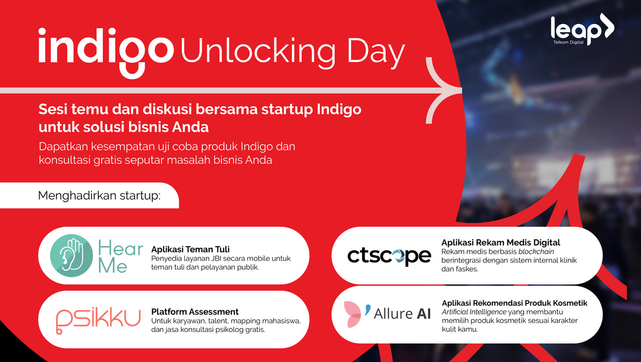 Indigo Unlocking Day, Membuka Peluang Pelaku Bisnis dengan Para Startup Indigo Unlocking Day, Membuka Peluang Pelaku Bisnis dengan Para Startup