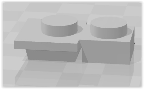 Capitel columna 2x1 medio rectangular