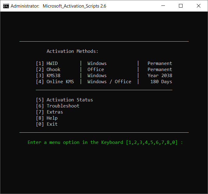 Microsoft Activation Scripts 2.6 (Microsoft Windows & Office Activator) [AppDoze]
