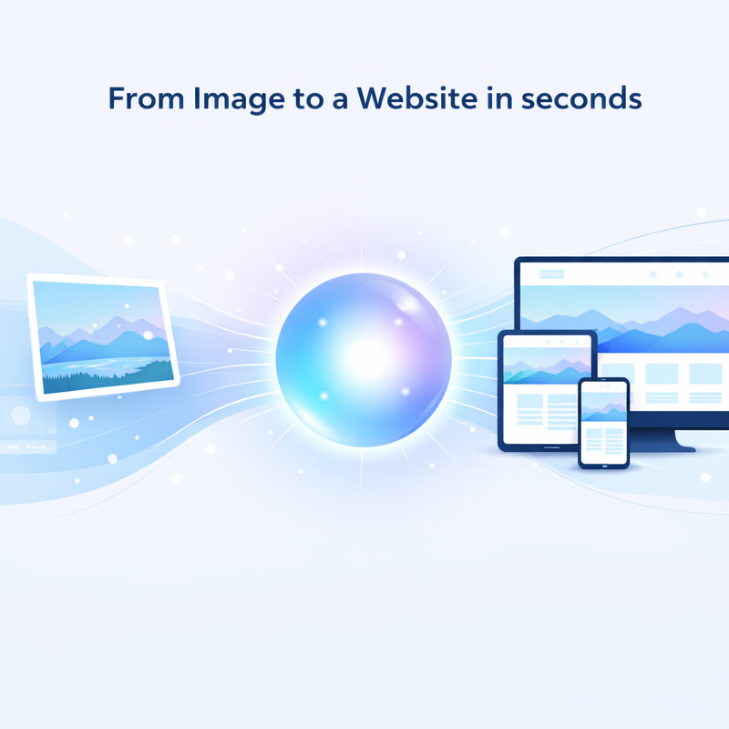 Example of converting a design image into a live website