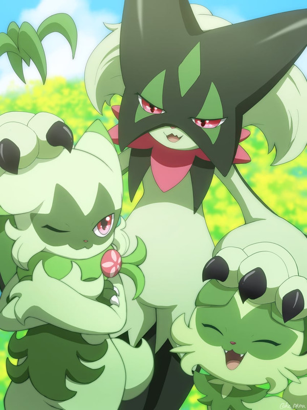 sprigatito-meowscarada-and-floragato-pok