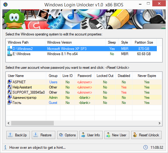 Windows Login Unlocker