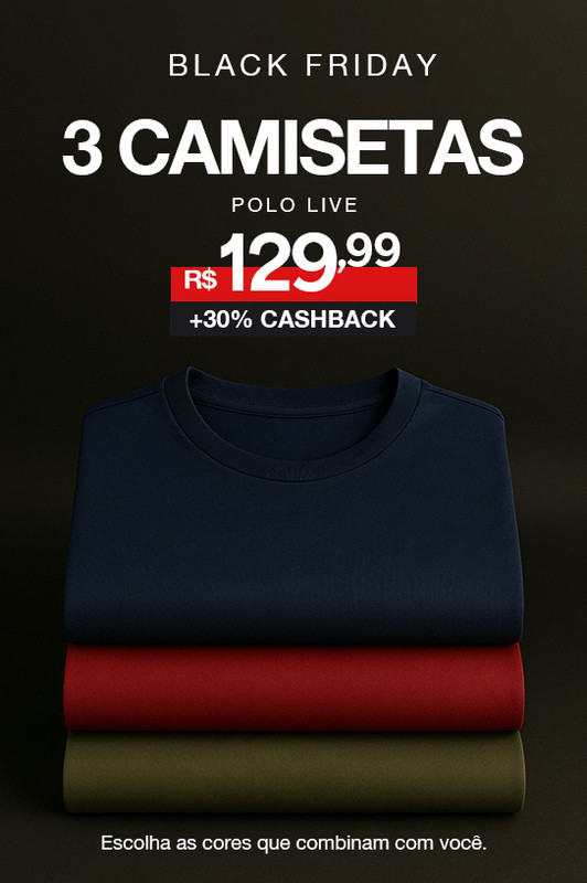 3 Camisetas Polo Live