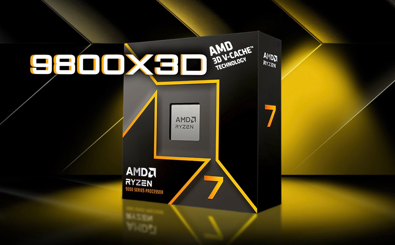 Procesador AMD Ryzen 7 9800X3D optimizado a 5,6 GHz en todos los núcleos, hasta un 35 % más rápido que el 7800X3D estándar Procesador AMD Ryzen 7 9800X3D optimizado a 5,6 GHz en todos los núcleos, hasta un 35 % más rápido que el 7800X3D estándar