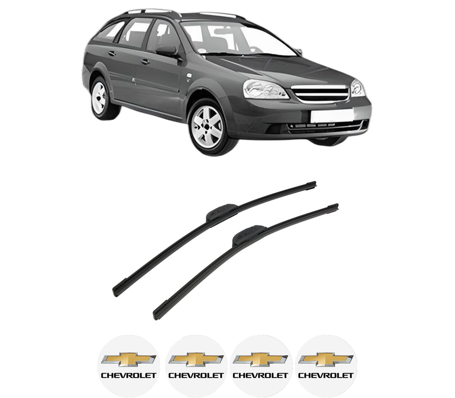 Set stergatoare auto CHEVROLET LACETTI Estate (J200) din 2005-2013, pentru parbriz auto, 2 bucati, Bosch Aerotwin Retrofit, din cauciuc siliconat rezistent, 4 Stickere Auto CHEVROLET