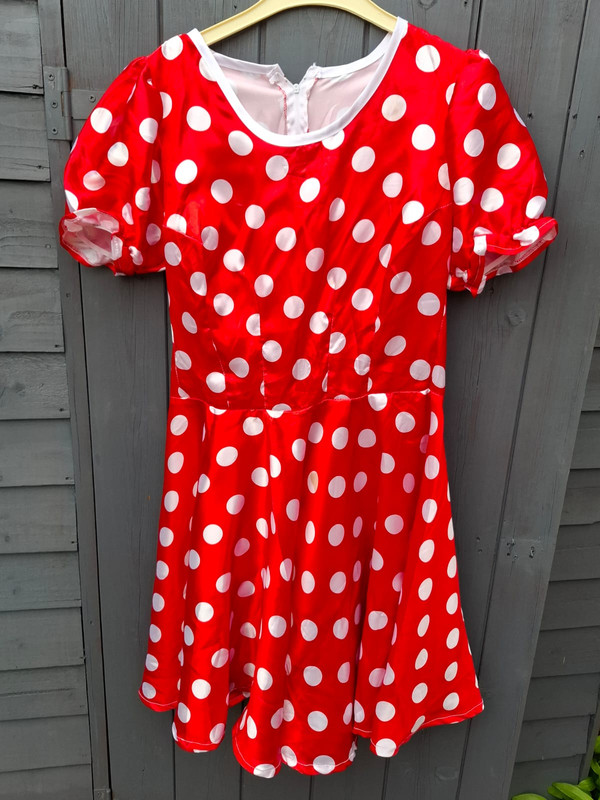 Red Polka Dot "Silky" Dress - Adult 08