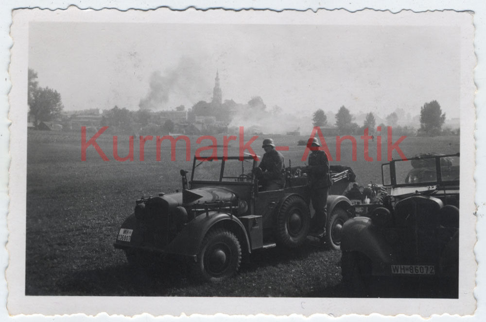 Foto Wehrmacht Nebelwerfer Abt.6 Polen Feldzug Kłobuck 3.9.39 Fr