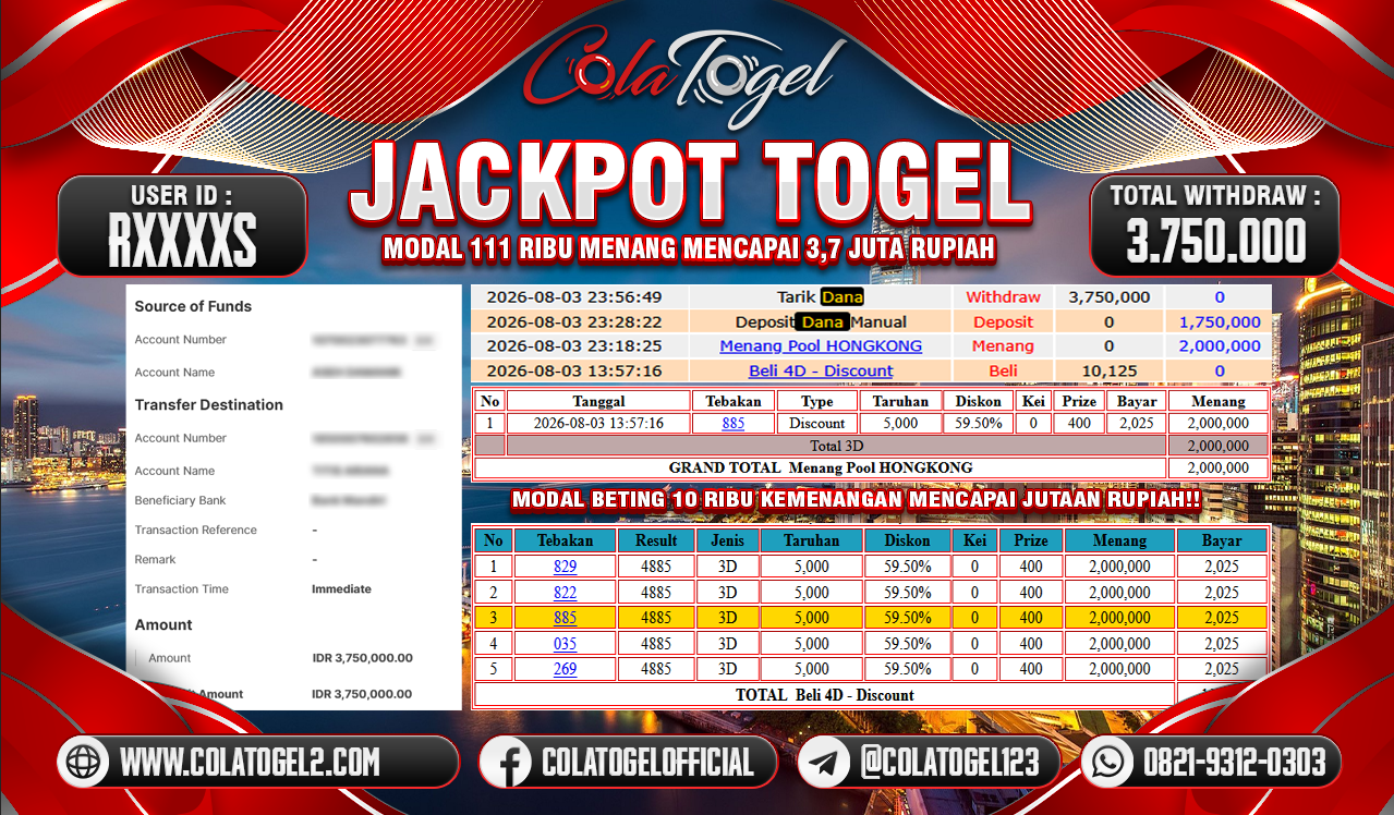JACKPOT HONGKONG LOTTO!!