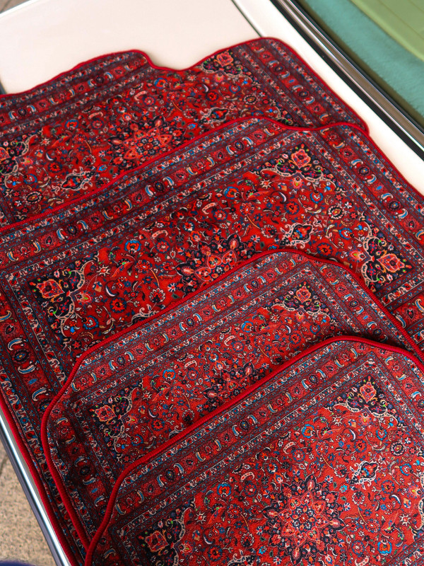 ZARBIANA Red Persian Floor Mat Set - Main View
