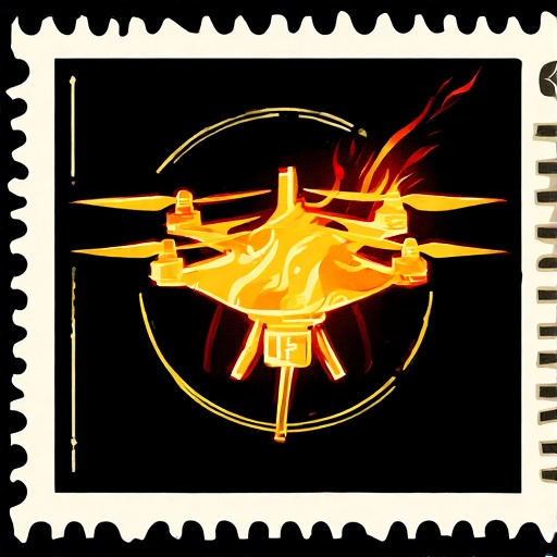 Postal-stamp-style-art-of-a-fl-11