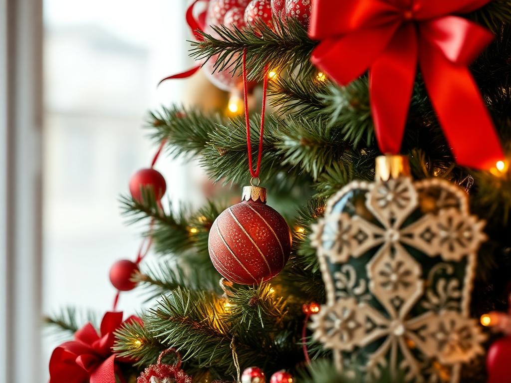 The Christmas tree's decoration
