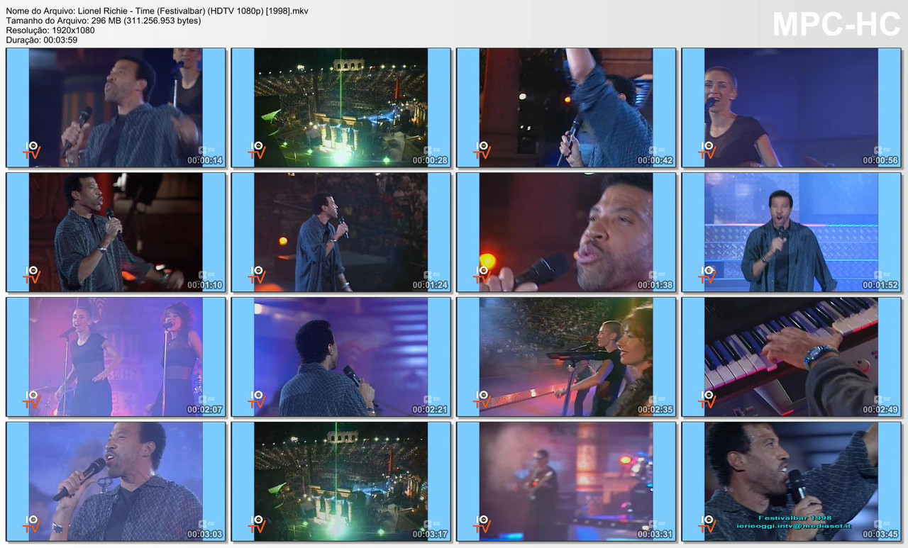 Lionel Richie - Time (Festivalbar) (HDTV 1080p) [08.09.1998]