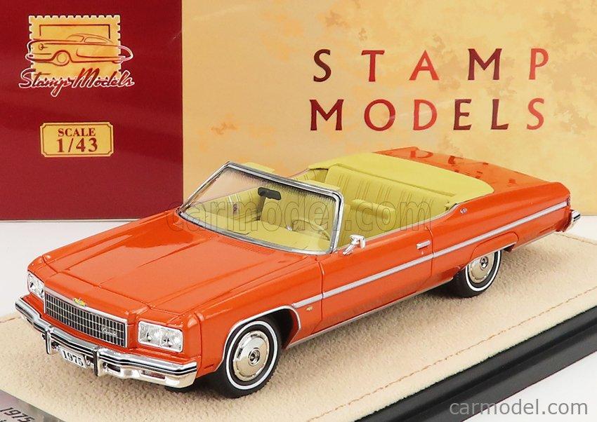 1_43_chevrolet_caprice_convertible_open_top_orange_1975_stamp_models_limited_49_of_149_pcs