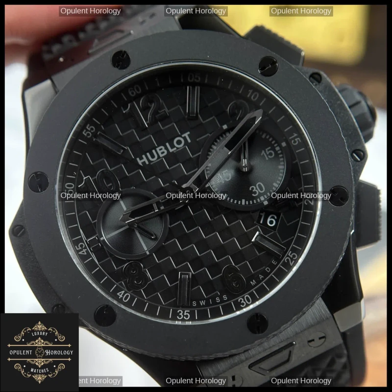 Hublot Big Bang 20th Anniversary Ceramic All Black Chronograph Automatic 43mm