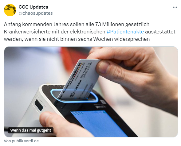 Verdi-Information über die elektronische Patientenakte (ePA)