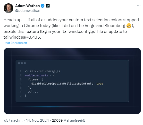 Workaround für Chrome Text Select-Problem