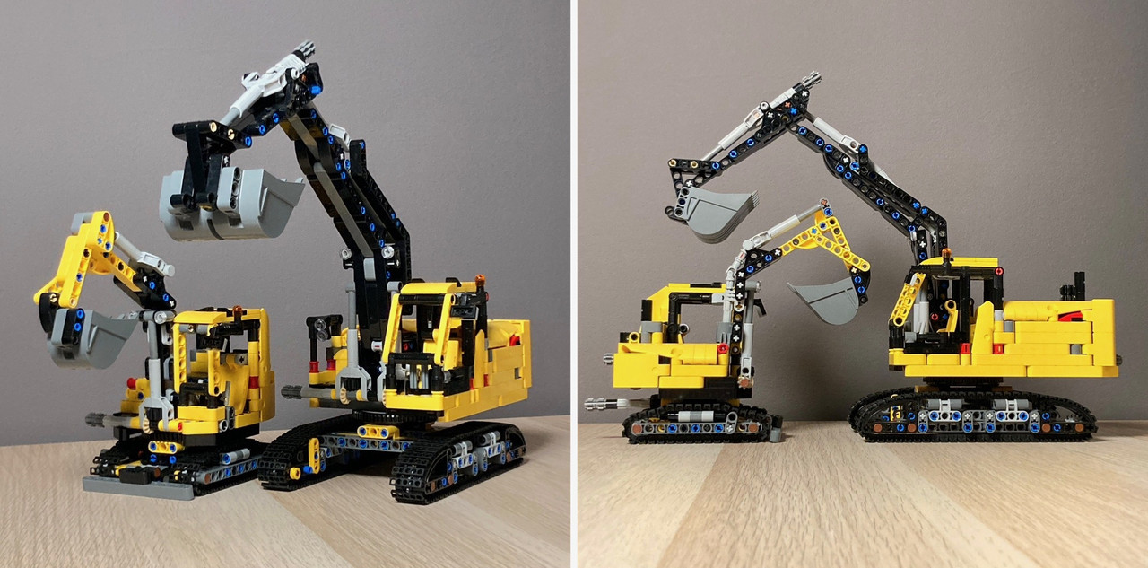 LEGO MOC 42121 x2 - Mid-size Excavator by ufotografol