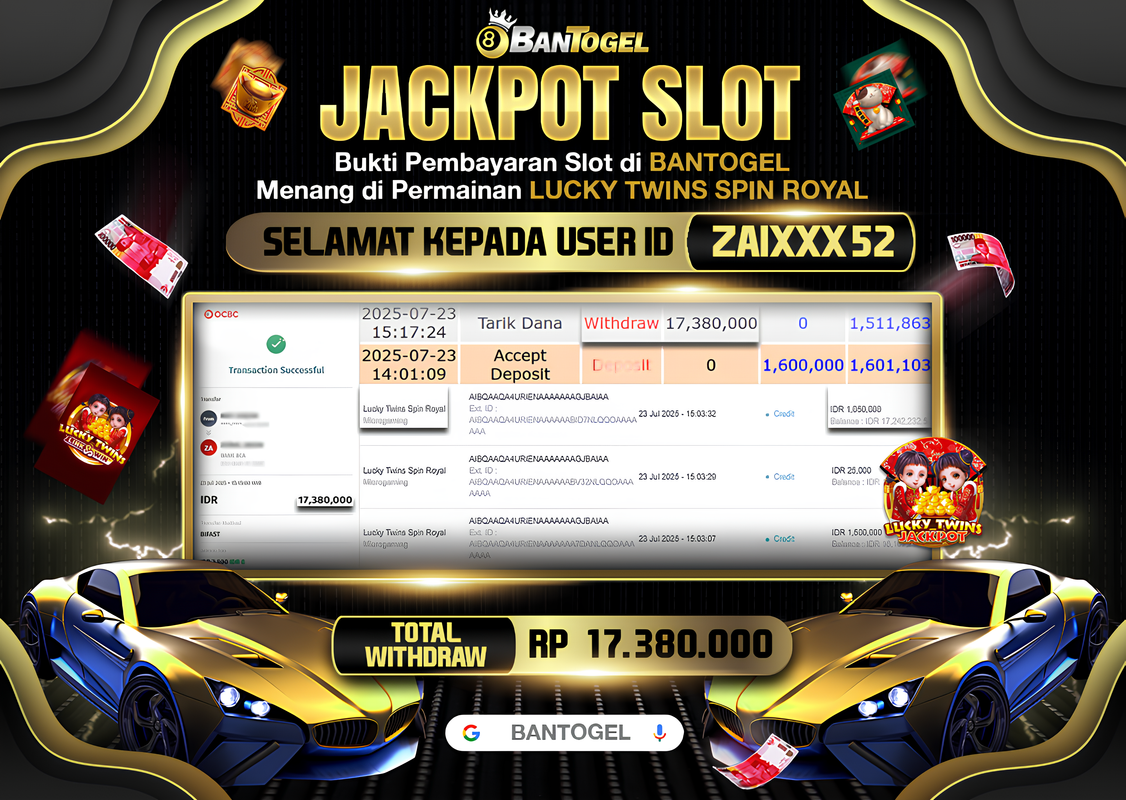 BUKTI JACKPOT LUNAS BANTOGEL