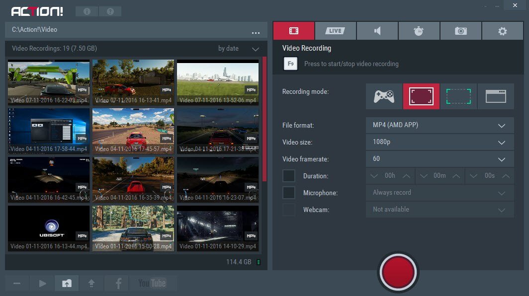 Mirillis Action! 4.30.1 Software grabador de juegos 3