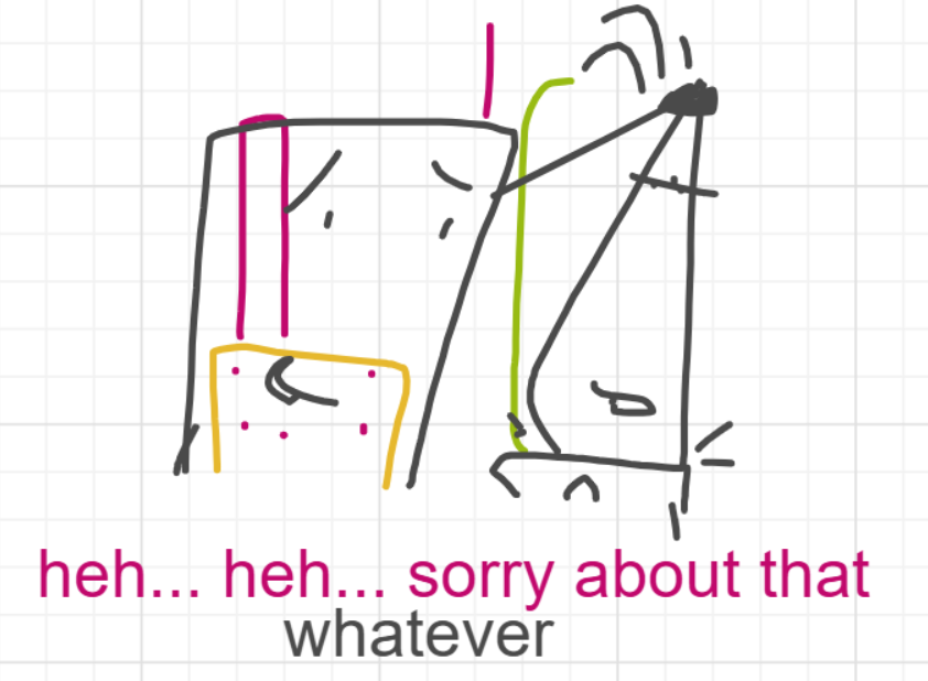 A panel from A Murder On The, episode six of the Board Boards object show by Furretwalk/WalkingFurret.