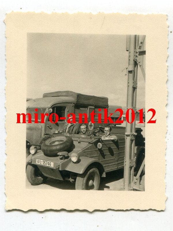 Foto, Luftwaffe, PKW, VW Typ 82 Kübelwagen, Kenn
