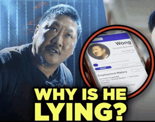 why is he lying