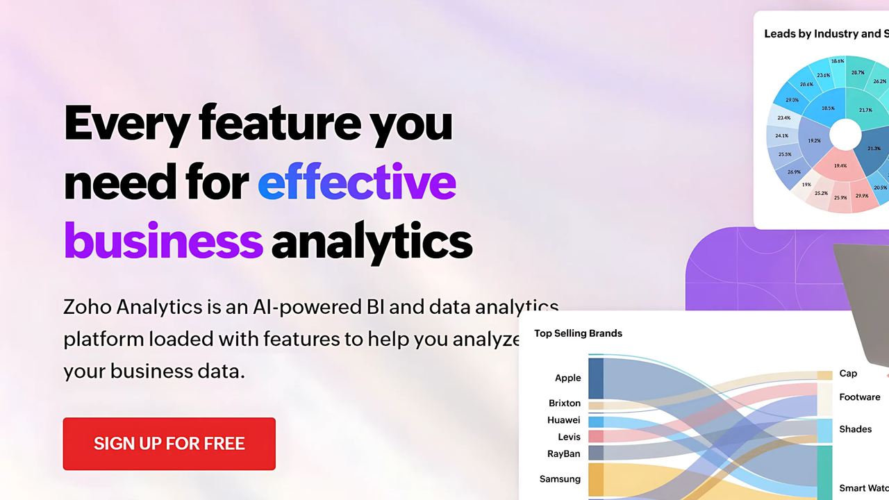 Image showing Zoho Analytics platform