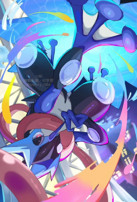 greninja-and-mega-greninja-pokemon-drawn