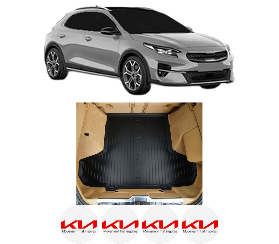 Tavita Portbagaj KIA XCEED Van (CD) din 2019-2020, Protectie Portbagaj Auto, 4x Stickere auto cu KIA