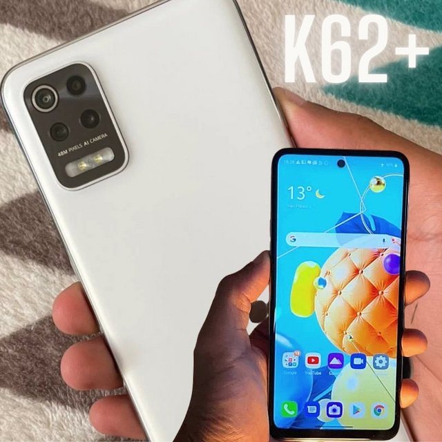 Smartphone LG K62+ 128GB, Tela de 6.6”, Câmera Traseira Quádrupla, Android 10, Inteligência Artificial e Processador Octa-Core
