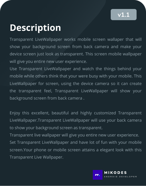 Transparent Live Wallpaper -  Android App - 8