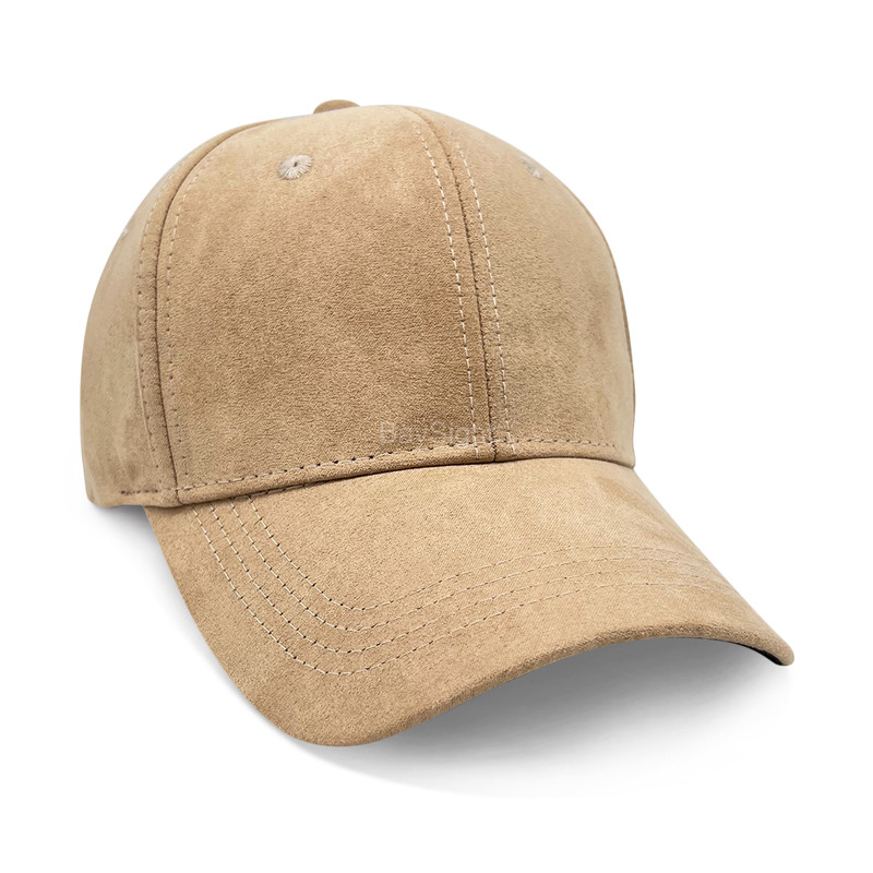 Baseball Cap Mens suede Hat buckle adjustbale