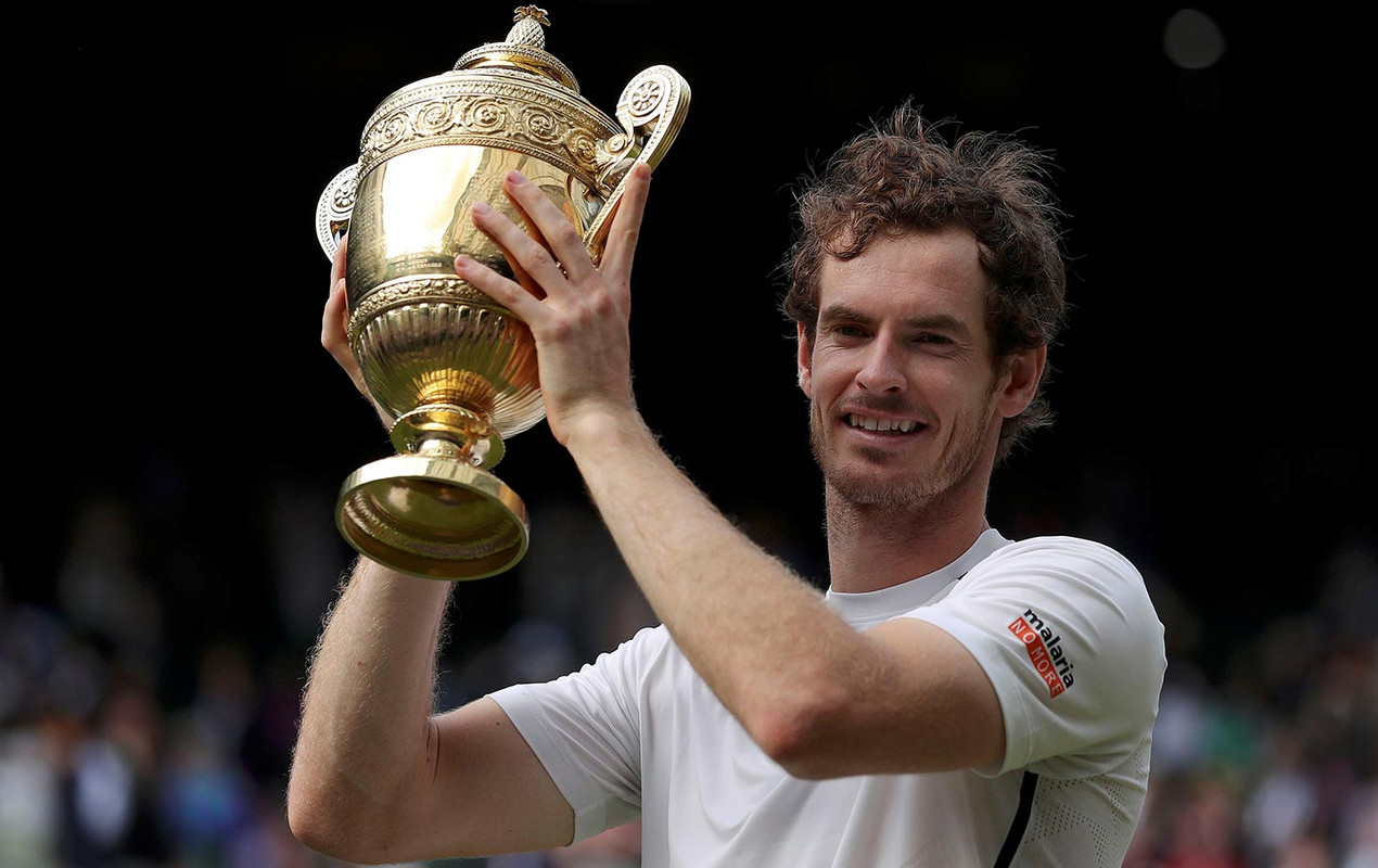 Murray winning the 2016 Wimbledon