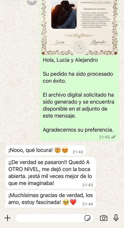 Certificado estilo Amor Minimalista sin foto