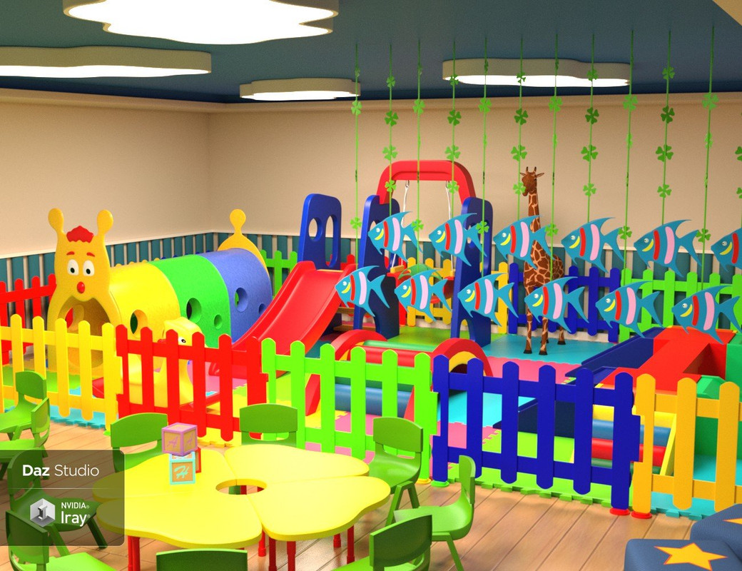 02 Kindergarten Classroom daz3d