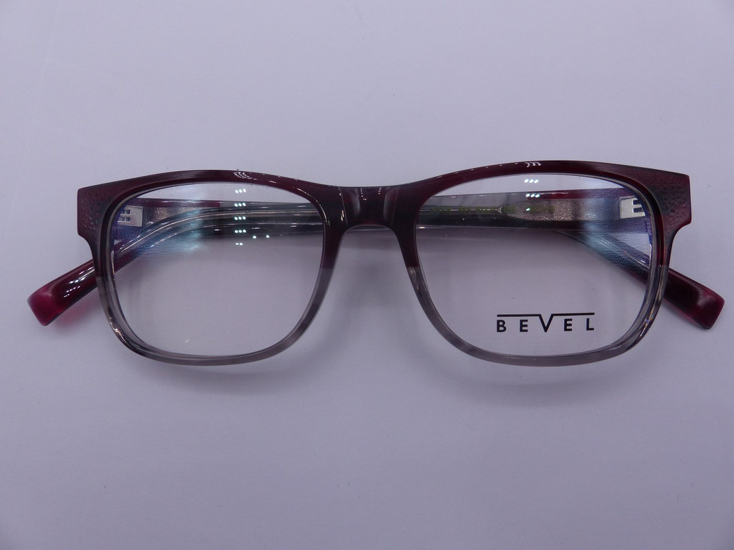 BEVEL 3723 MT FUJI BORDEAUX/GREY GRADIENT UNISEX EYEGLASSES FRAMES SZ 47-18-135