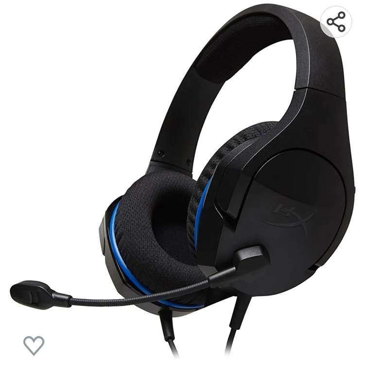 Amazon: HyperX Cloud Stinger Core PS4 - Audífonos para gaming con licencia oficial de PS4, Compatible con Xbox One Y Nintendo Switch 
