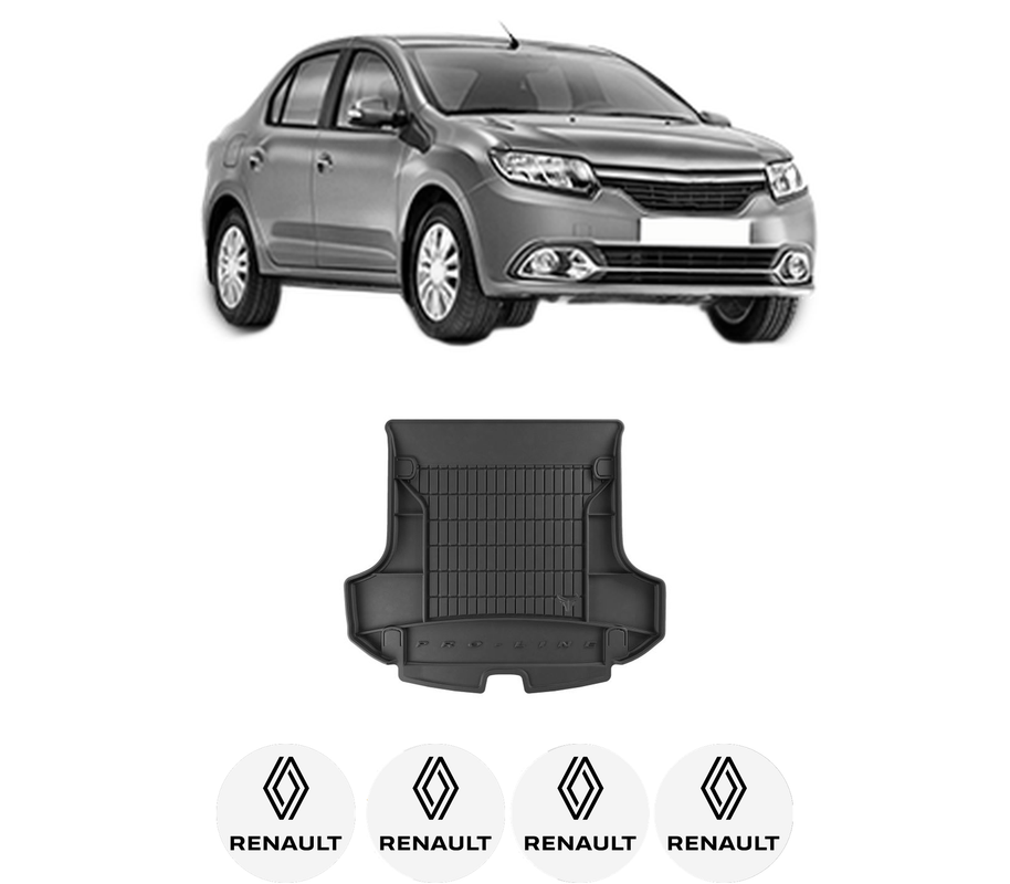 Tavita Portbagaj RENAULT LOGAN/STEPWAY II (L8_) din 2013-2016, Protectie Portbagaj Auto, 4x Stickere auto cu RENAULT