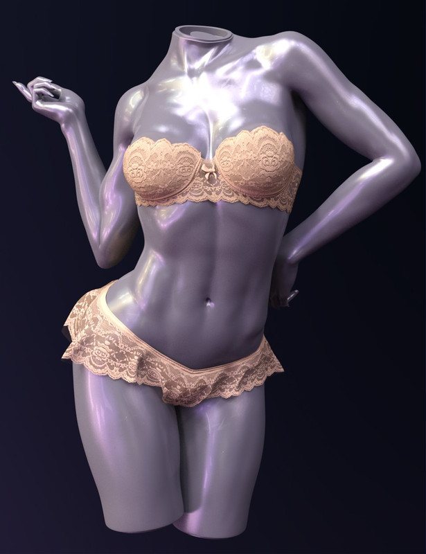 X-Fashion Sheer Lace Lingerie Genesis 8 Female