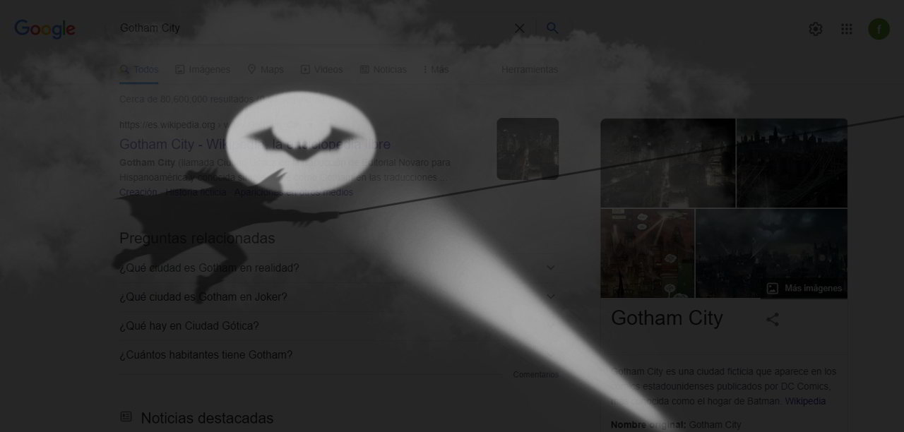 Come chiamare Batman (occulto) con Google