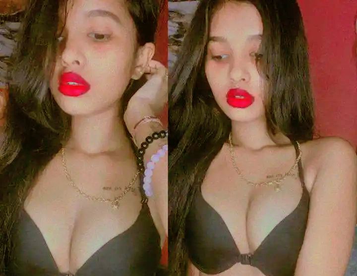 Beautiful sexy girl showing hotness and cute boobs