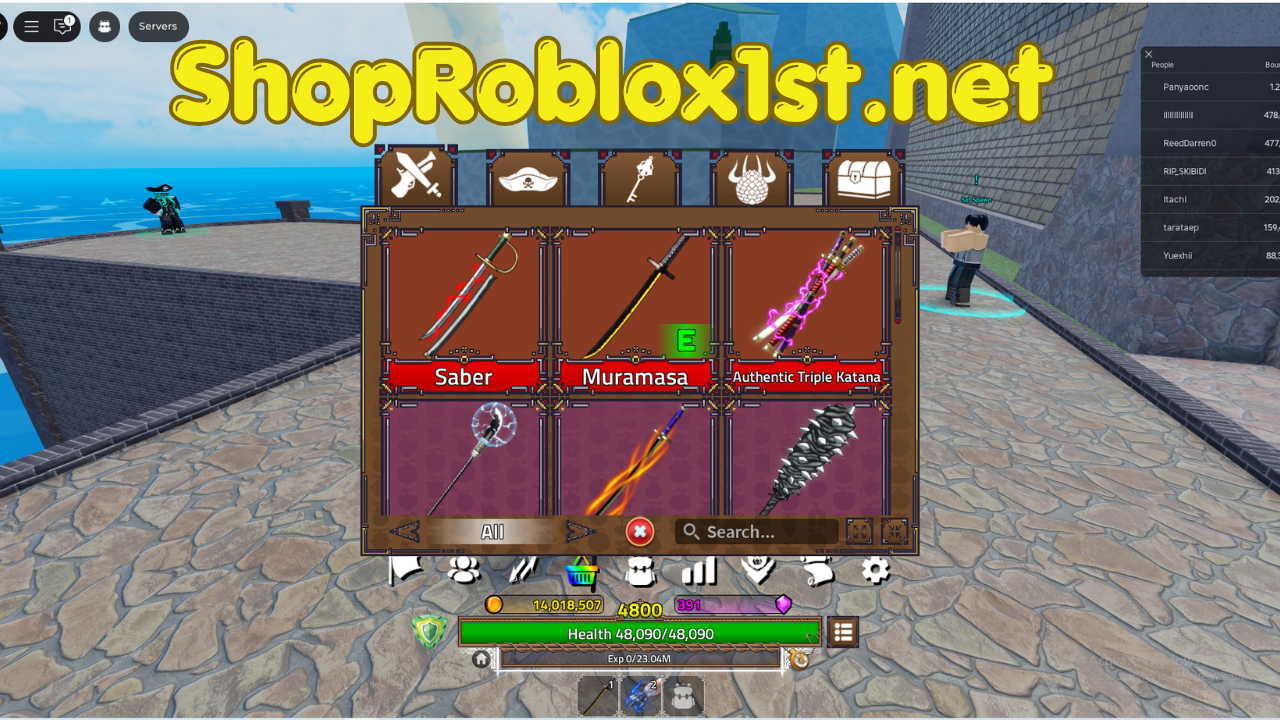 Account King Legacy + Authentic Triple Katana + Max Level 4800