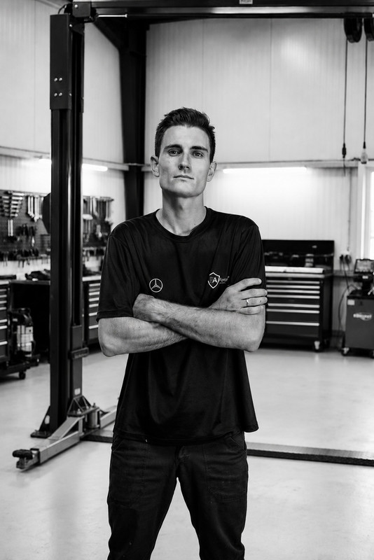 Professional portrait of a male mechanical engineer in his 40s