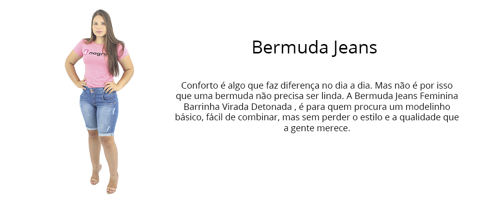 descrição bermuda feminina 3007